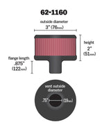 Universal Filter 3/4in Vent 3in Diameter 2in Height - View 5 | Dirty Garage