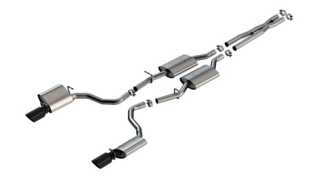 Borla 19-23 Dodge Charger GT 3.6L V6 RWD ATAK Catback Exhaust - Black Chrome Tips | Dirty Garage