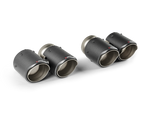 2024+ BMW M5 Round Carbon Fiber Tail Pipe Set | Dirty Garage