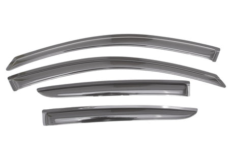 2012-2018 Versa Ventvisor Outside Mount Window Deflectors Smoke - View 4 | Dirty Garage