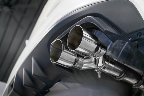 2015-2019 WRX/STI 2.0L/2.5L 2.5" Dual Split Rear Exit Exhaust w 3.5" Tips T304 - View 3 | Dirty Garage
