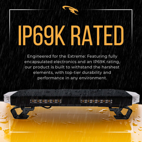 Universal 24" Hornet Series Amber Stealth LED Strobe Bar - View 8 | Dirty Garage