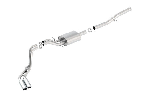 Borla 14 Silv/Sierra 1500 EC Std/CC Short 143.5in WB S-Type Dual Rolled Side Exit Cat-Back Exhaust - View 4 | Dirty Garage