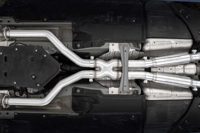 2017-2024 Q60 3.0L 3" Cat-Back Dual Split Rear Street Version w 4.5" OD Tips - View 2 | Dirty Garage