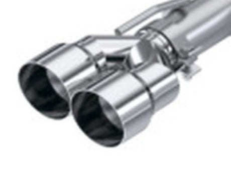 Universal 3" ID Dual 4" OD Staggered Single Wall T304 SS Exhaust Tip - View 2 | Dirty Garage