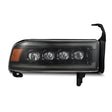 1994-2001 Ram 1500 Nova-Series LED Projector Alpha Black Headlights Active Light Sequential Signal Smooth DRL | Dirty Garage
