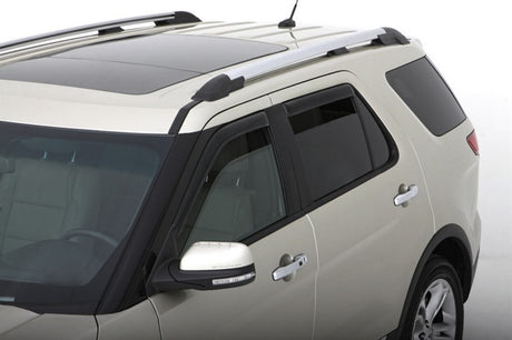2011-2018 Explorer Front Rear Window Deflectors Smoke 4-Piece - View 2 | Dirty Garage