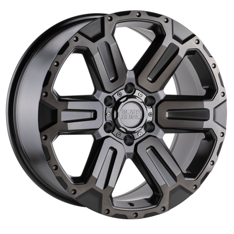 Black Rhino Wanaka Matte Gunmetal w/ Brushed Face & Gunmetal Tint Wheel | Dirty Garage