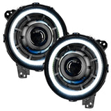 2018-2024 Wrangler Gladiator Oculus Bi-LED Projector Headlights Amber White Switchback - View 7 | Dirty Garage
