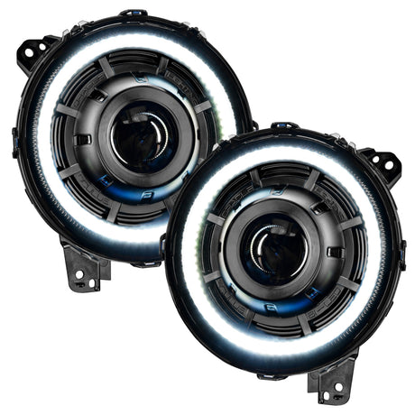2018-2024 Wrangler Gladiator Oculus Bi-LED Projector Headlights Amber White Switchback - View 7 | Dirty Garage