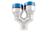 Universal Burnt End Tip 2.5" ID Dual 4" OD 9.55 Length Single Wall 304 Stainless Steel Pass Side - View 2 | Dirty Garage