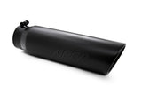 Universal 5" OD Angled Rolled End 4" Inlet 18" Length Black Exhaust Tip - View 4 | Dirty Garage