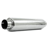 MBRP Universal Quiet Tone Muffler 4in Inlet/Outlet 24in Body 6in Dia 30in Overall T409 - View 4 | Dirty Garage