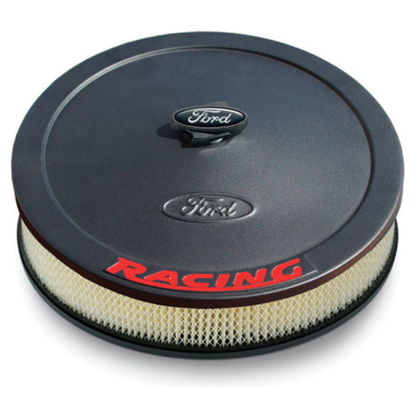 Universal Air Cleaner Kit - Black Crinkle Finish w/Red Emblem - View 9 | Dirty Garage