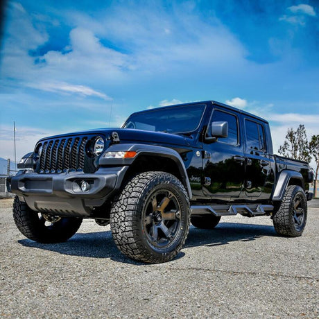 2020-2026 Gladiator HDX Textured Black Drop Nerf Step Bars - View 4 | Dirty Garage
