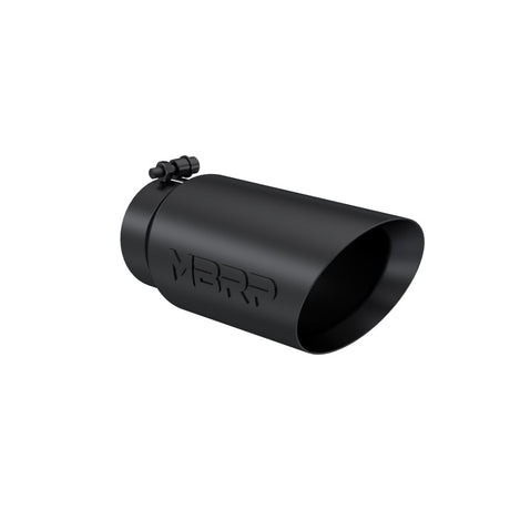 Universal 5" OD Dual Wall Angled 4" Inlet 12" Length Black Finish Tip - View 3 | Dirty Garage