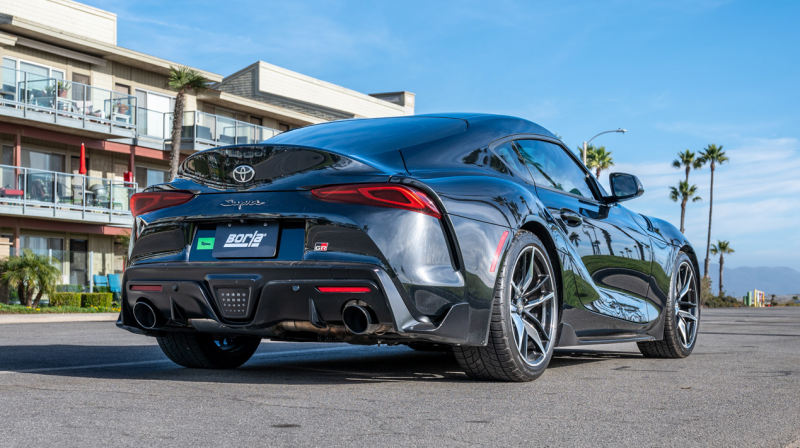 2020-2025 GR Supra ATAK Cat-Back Exhaust System w/ Black Chrome Tips - View 2 | Dirty Garage