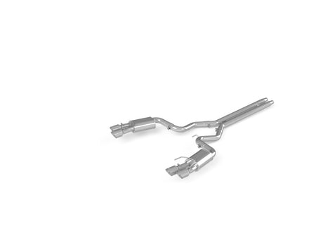 2018-2019 Mustang GT 5.0 3" Dual Split Rear Cat Back Quad 4.0in Dual Wall Tips T304 - View 2 | Dirty Garage