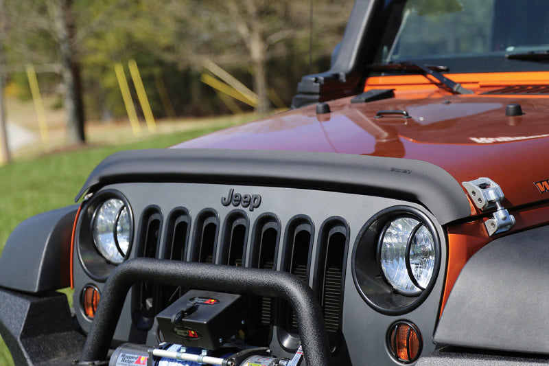 Rugged Ridge Bug Deflector Matte Black 07-18 Jeep Wrangler - View 2 | Dirty Garage