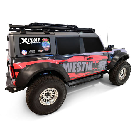 Westin 21-25 Ford Bronco 4dr (Excl. Sport) Outlaw Drop Running Boards - Tex. Blk - View 12 | Dirty Garage