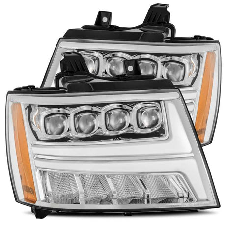 2007-2014 GM Avalanche Nova-Series LED Projector Chrome Headlights Active Light DRL - View 2 | Dirty Garage