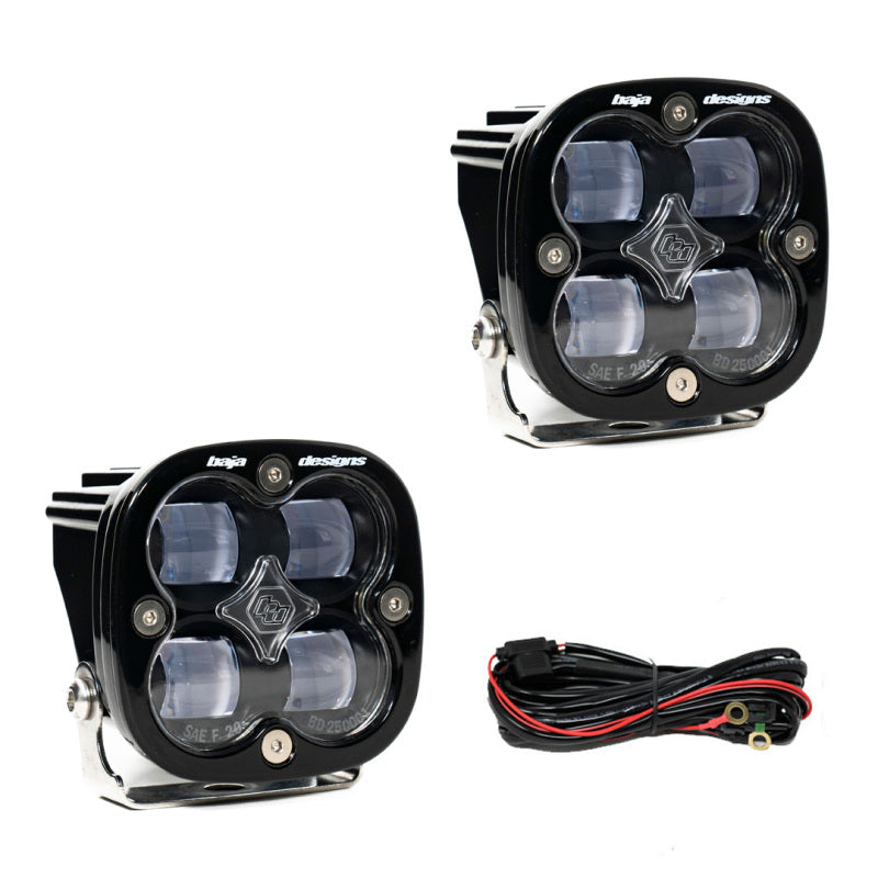 Universal Squadron SAE LED Auxiliary Light Pod Pair Clear | Dirty Garage