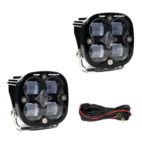 Universal Squadron SAE LED Auxiliary Light Pod Pair Clear | Dirty Garage