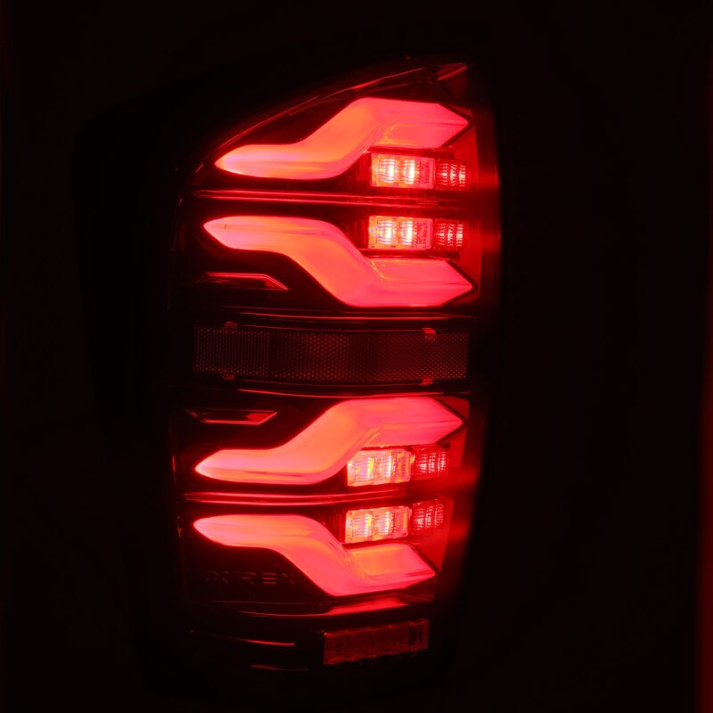 2016-2023 Tacoma Luxx-Series LED Tail Lights Black Red with Activation Light Sequential Signal - View 10 | Dirty Garage