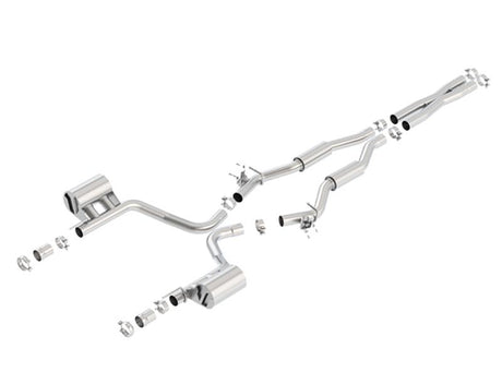 Borla 15-16 Dodge Challenger SRT 392 S-Type Catback Exhaust Single Split Rear Exit (No Tip) - View 4 | Dirty Garage