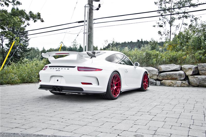 2014-2019 Porsche GT3 GT3RS 3" Center Muffler Bypass 4" Tips Black Coated - View 6 | Dirty Garage