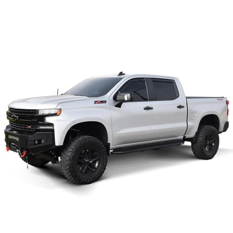 2019-2026 GM 1500/HD Crew Cab Outlaw Series Black Nerf Step Bars - View 2 | Dirty Garage