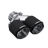 Universal 3" ID Dual 4" OD Staggered Dual Wall Carbon Fiber Exhaust Tip - View 2 | Dirty Garage