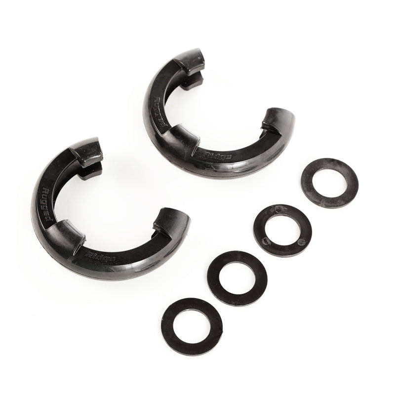 Rugged Ridge Black 3/4in D-Ring Isolator Kit - View 2 | Dirty Garage