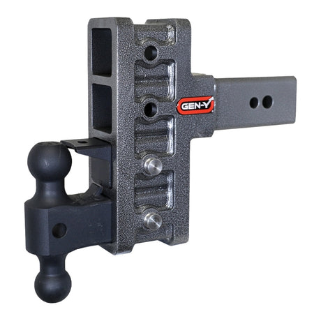 Gen-Y Mega Duty 3in Shank 6in Offset Drop 32K Hitch w/GH-0161 Dual-Ball/GH-0162 Pintle Lock | Dirty Garage