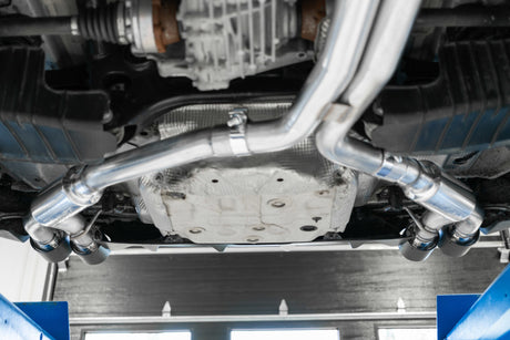 2018-2021 Audi S5 S4 2.5" Cat-Back Quad Rear Exit Exhaust SS Tips - View 2 | Dirty Garage