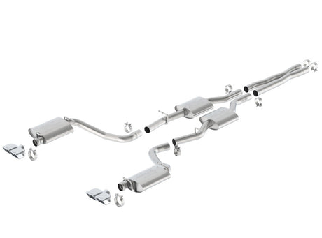 Borla 15-16 Dodge Challenger R/T 5.7L Dual Rectangle Angle Cut Dual Split Rear Exit ATAK Exhaust - View 4 | Dirty Garage
