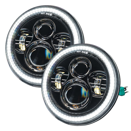 2007-2018 Wrangler JK Switchback LED Halo Headlights Amber White Switchback - View 17 | Dirty Garage