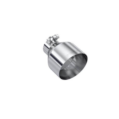 Universal T304 Stainless Steel Tip 2.5" ID 5" OD 6.5" Length Angle Cut Single Wall - View 2 | Dirty Garage