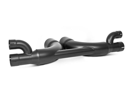 2014-2019 Porsche GT3 GT3RS 3" Center Muffler Bypass 4" Tips Black Coated - View 7 | Dirty Garage