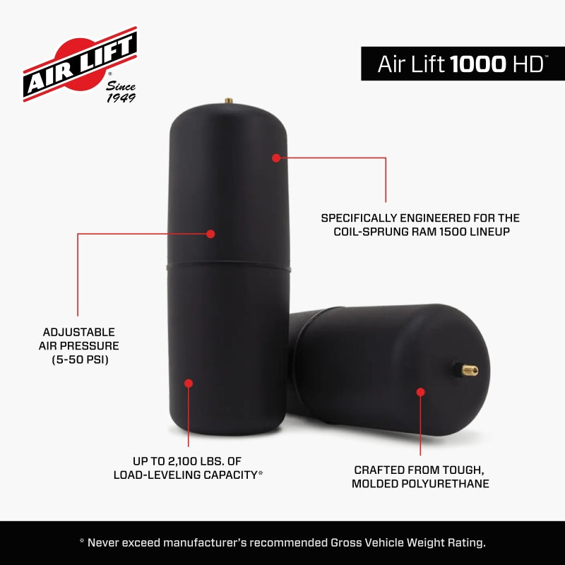 Universal 1000 Air Spring Kit - View 3 | Dirty Garage