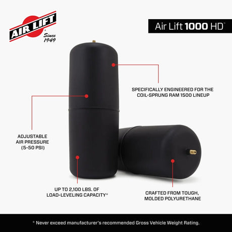 Universal 1000 Air Spring Kit - View 3 | Dirty Garage
