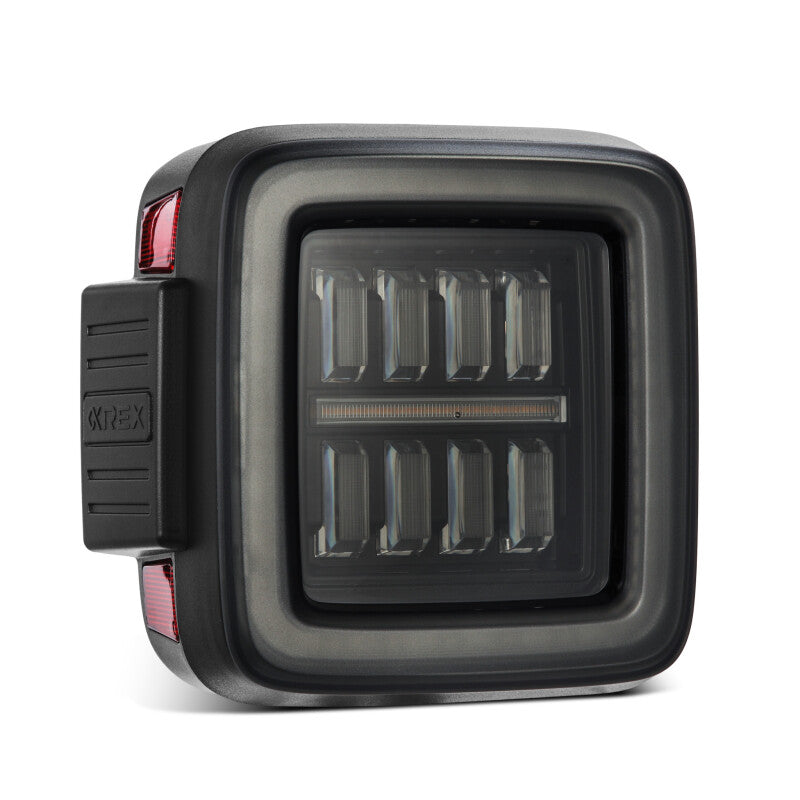 2018-2023 Wrangler JL Nova-Series Prismatic LED Tail Lights Alpha-Black - View 6 | Dirty Garage