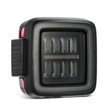 2018-2023 Wrangler JL Nova-Series Prismatic LED Tail Lights Alpha-Black - View 6 | Dirty Garage