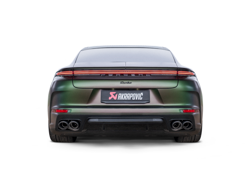 2024-2025 Panamera Slip-On Line Titanium Central Muffler w/ Carbon Tips - View 2 | Dirty Garage
