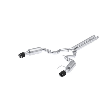 2024 Mustang GT 5.0L 3" Cat-Back Dual Split Rear Carbon Fiber Tips Street | Dirty Garage