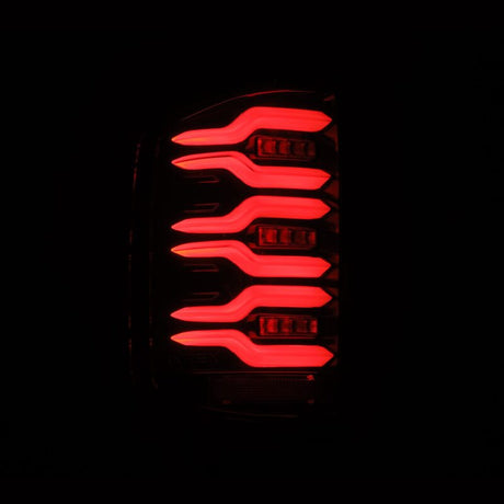 2014-2018 GM 1500 HD Luxx-Series LED Tail Lights Alpha-Black w Active Light Sequential Signal - View 8 | Dirty Garage