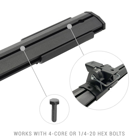 Go Rhino Universal XRS 37 3/4 Cross Rail Accessory Set - Tex. Black - View 3 | Dirty Garage