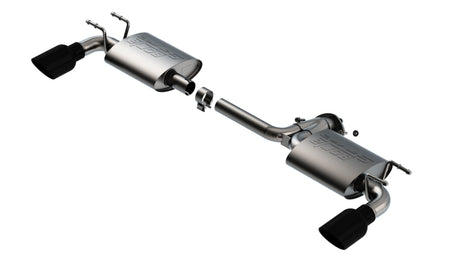 Borla 19-21 Mazda 3 Hatchback 2.0/2.5L NA S-Type Axle-back Black Chrome Tips - View 2 | Dirty Garage