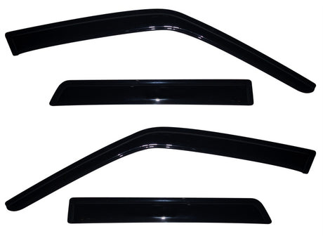 2010-2018 Juke Ventvisor Outside Mount Window Deflectors Smoke 4-Piece - View 4 | Dirty Garage