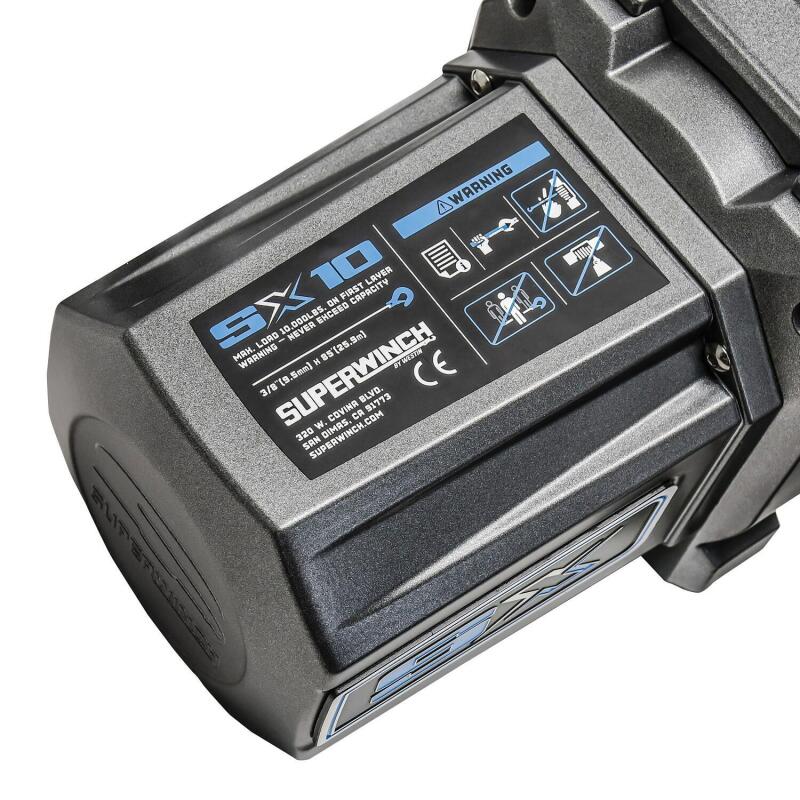 Universal 10k LB 12V SX10SR DC Graphite Synthetic Rope Winch - View 15 | Dirty Garage